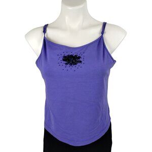 Real Comfort By Chadwicks Junior Girls XL Purple Cami Top With Beaded Detail